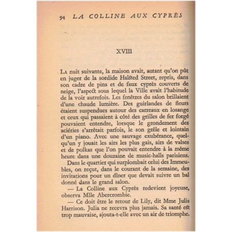 La colline aux cyprès, Louis Bromfield, 1958 - Amérique,  fin XIXe siècle, aciéries, roman historique, littérature américaine