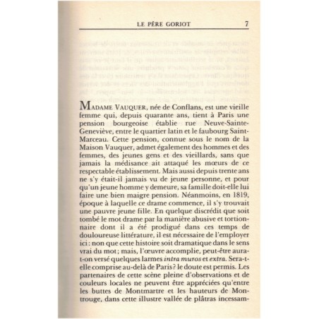 Le Père Goriot, Honoré de Balzac, 1992 - Scènes de la vie privée, Comédie humaine