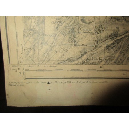 Carte d'état-major Amiens, Somme