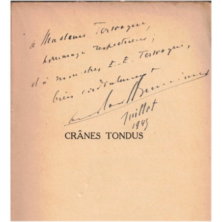 Crânes tondus, Constant Burniaux, 1930 - instituteur 1930 enfants anormaux, dédicacé par l'auteur