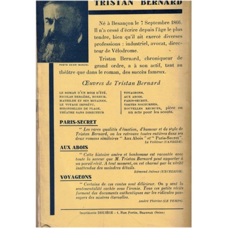 Robins des bois, Tristan Bernard, 1935 - romans français