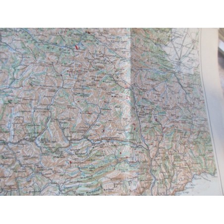 Carte des avalanches de neige, éboulements et glissements de terrain N°1- Suisse, Alpes, neige, ski,