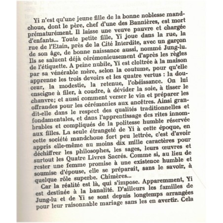 La vallée des roses, Lucien Bodard, 1977 - impératrice de Chine, Chine impériale, roman historique