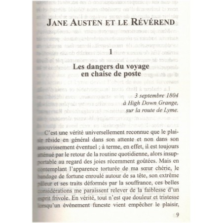 Jane Austen et le révérend, Stephanie Barron, 1998 - biographie romancée, disparition clergyman, Angleterre 19e siècle