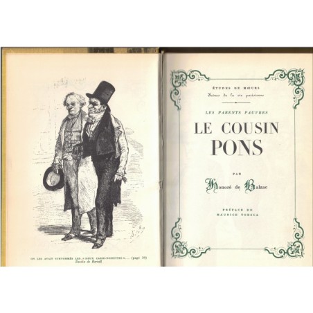Le Cousin Pons, Honoré de Balzac, 1959 - vénalité, Scènes de la vie parisienne, La Comédie Humaine