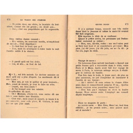Le wagon des fumeurs, Bienstock et Curnonsky, 1925 - Joyeusetés et facéties - blagues, humour, bons mots, roman gai