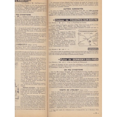 Guide Michelin, Guide Châteaux de la Loire 1949