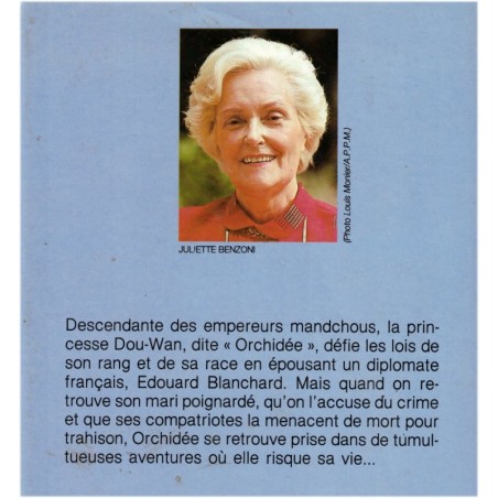 Les Dames du Méditerranée-Express, La princesse Mandchoue, Juliette Benzoni, 1992 - Chine, roman d'aventures