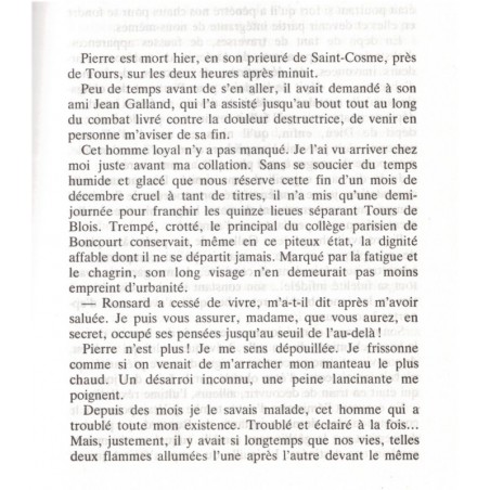 Les amours blessées, Jeanne Bourin, 1987 - Ronsard, roman d'amour sous la Renaissance,