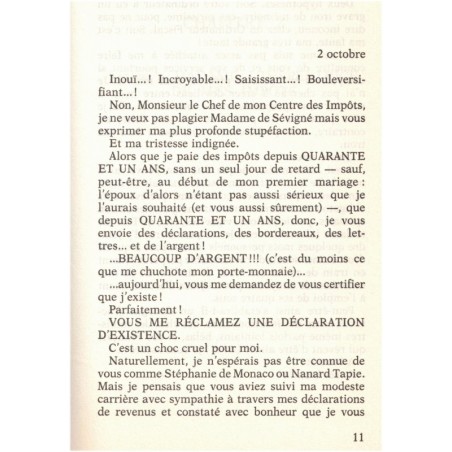 Arrêtez de piquer mes sous ! Nicole de Buron, 1992 - société en 1990, contestation fiscale