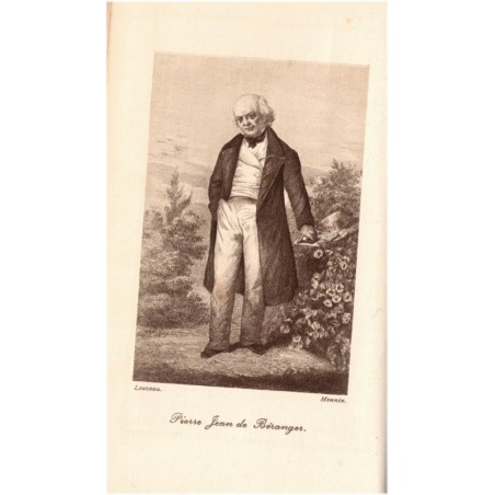 Les Chansons de Béranger, Pierre jean de Béranger, - poésie, littérature XIXe siècle, poètes, collection Gallia, reliure cuir,