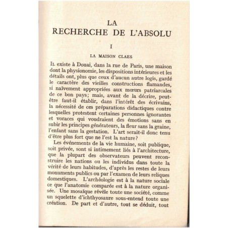 La Recherche de l'absolu, Honoré de Balzac, 1900 - Scènes de la vie privée, Comédie humaine, Collection Gallia, dos cuir,