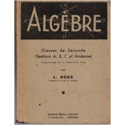 Algèbre, classe de 2e,...