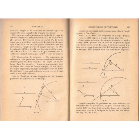 Arithmétique, algèbre et géométrie, classe de 5e, Georges Lecomte, 1939 - programme de 1938, manuels mathématiques