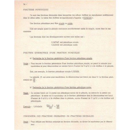 Cours d'arithmétique, et Questionnaire d'application, Institut moderne polytechnique, manuels mathématiques,