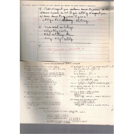 Cours d'arithmétique, et Questionnaire d'application, Institut moderne polytechnique, manuels mathématiques,