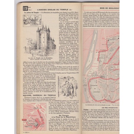 Guide de Paris, avec hôtels et restaurants, 1950, Pneu Michelin