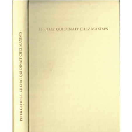Le chat qui dînait chez Maxim's, Peter Gethers, 1992 - romans animaliers, histoire de chats, écrivain américain