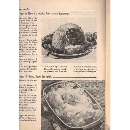 Raymond Oliver, Chez Vous n°10 sept 1961 - magazine féminin, cuisine, recettes, décoration vintage