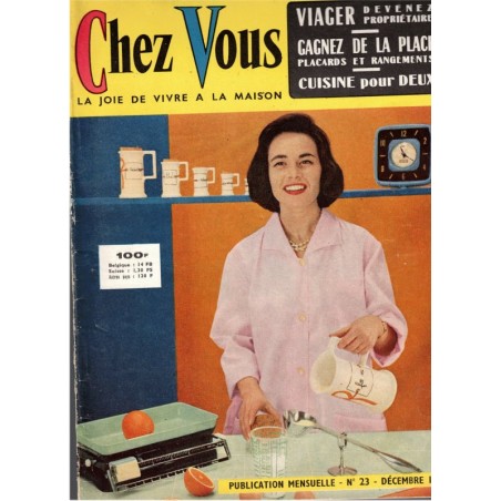 Chez Vous, décoration, cuisine, entretien n°23 décembre 1959 - magazine féminin 1950, décoration vintage