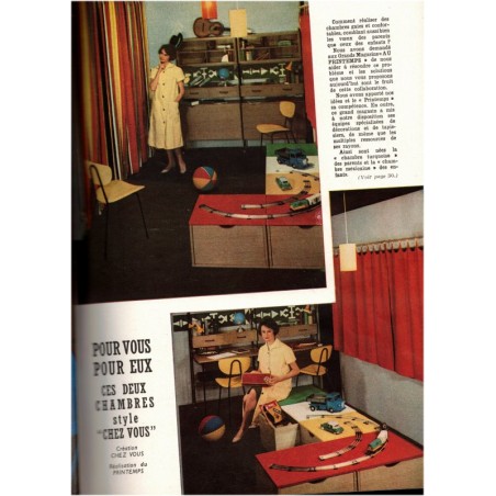 Chez Vous, décoration, cuisine, entretien N°9 septembre 1958 - magazine féminin 1950, décoration vintage