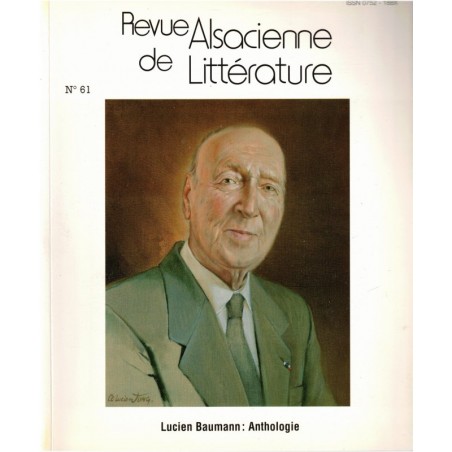 Revue alsacienne de littérature n°61, 1998 - Lucien Baumann, poésie, alsatiques, écrivain alsacien, revues littéraires