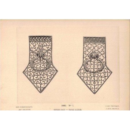 L'art pratique 1880, Georges Hirth - esquisses, dessins, artistes de la Renaissance, Art allemand,