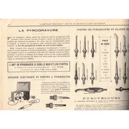 Catalogue fabricant décoration d'objets d'art 1920, L'Artisan pratique, septembre 1929 - antiquités, objets d'art, époque 1900
