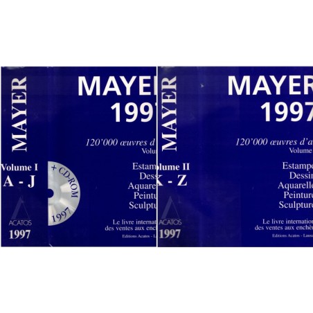 Mayer 1997 Estampes, dessins, aquarelles, peintures, sculptures, vente aux enchères 2 T - catalogue salle des ventes antiquités