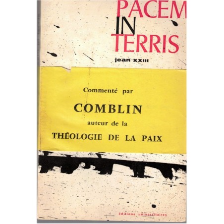 Jean XXIII, Pacem in Terris, par Joseph Comblin, 1963 - encyclique, Pape Jean XXIII, pape, Vatican, catholicisme