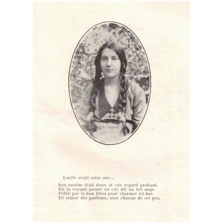 Lucile, ou la grande pitié des Enfants de France , M. Deleau 1929 - biographie jeune fille, foi chrétienne, école laïque