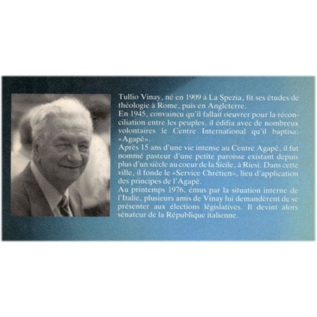 L'utopie du monde nouveau, Tullio Vinay, 1988 -
