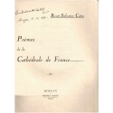 René-Salvator Catta, Poèmes de la Cathédrale de France I, 1947 avec dédicace et lettre écrivain