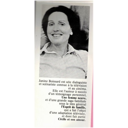 Cécile et son amour, T6, L'esprit de famille, Janine Boissard, 1985, romans français, famille heureuse