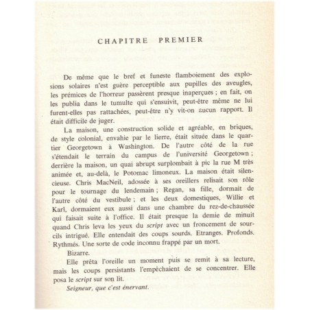 L'exorciste, William Peter Blatty, 1975 - roman thriller, suspense, paranormal