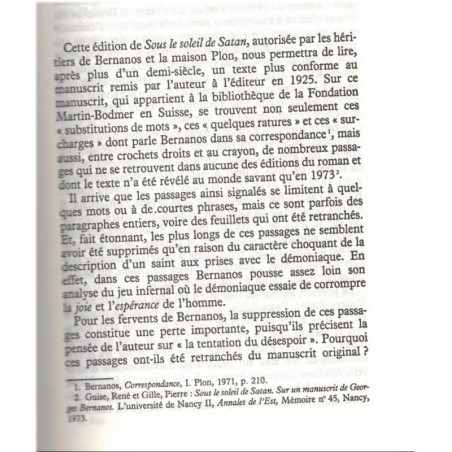 Sous le soleil de Satan, Georges Bernanos, 1987 - combat contre le diable, prêtre