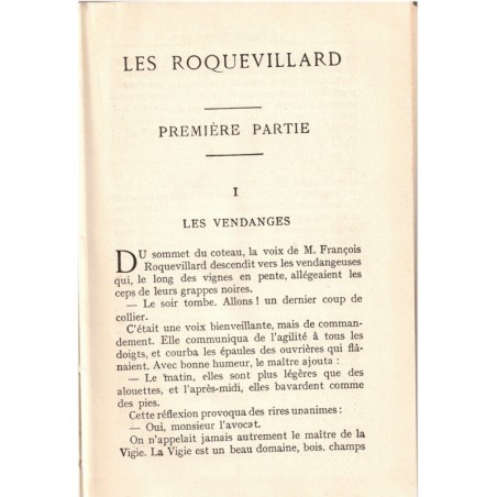 Les Roquevillard, Henry Bordeaux - domaine familial, drame de famille, collection Nelson