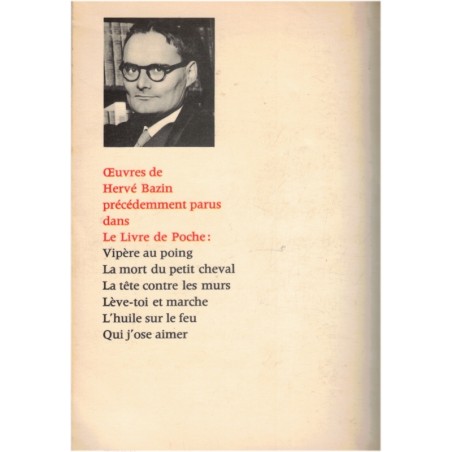 Au nom du fils, Hervé Bazin, 1966 - , amour paternel, relations père-fils, romans français, écrivains français