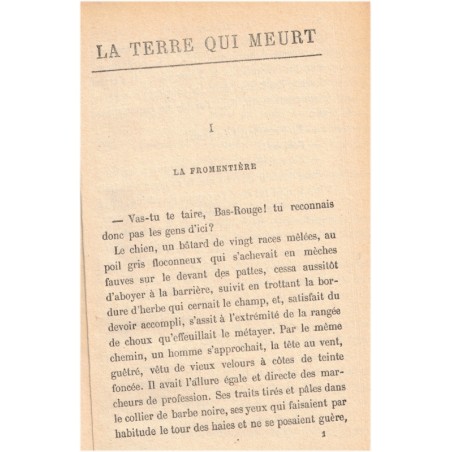 La Terre qui meurt, René Bazin, 1970 - Vendée, paysans au XIXe siècle, littérature XIXe siècle