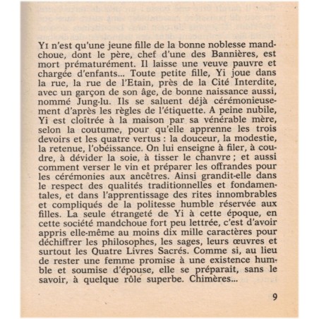 La vallée des roses, Lucien Bodard, 1978 - impératrice de Chine, Chine impériale, roman historique