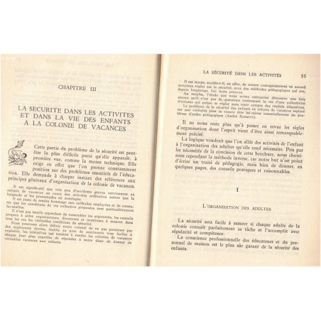 La colonie de vacances, la sécurité des enfants, Jean Planchon, 1952 - pédagogie