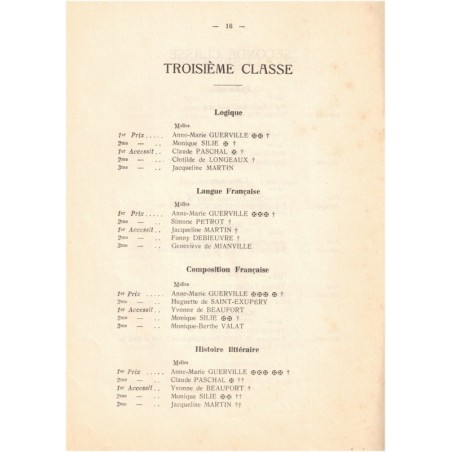 Pensionnat des religieuses du Sacré-Coeur Montigny-lès-Metz, 1939 anciens élèves, Lorraine  - revues écoles