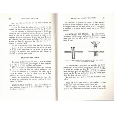 Initiation à le reliure, P. Aufschneider, 1966 - artisanat, bibliophile, antiquités