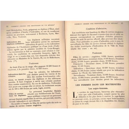 Comment choisir une profession ou un métier, Elie Mossé, 1931 - féminisme, métiers féminins, métiers empire colonial
