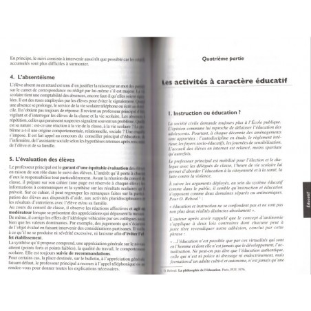 Professeur principal, exercer au quotidien, Marc-Henry Broch, 2003 -