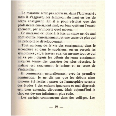L'enseignement en détresse, Jacqueline de Romilly, 1984, critique de l'enseignement, éducation nationale, pédagogie