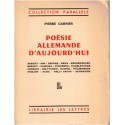Poésie allemande d'aujourd'hui, Pierre Garnier, 1955 - littérature allemande, anthologie poésie, poètes,