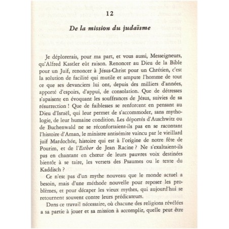 Lettre ouverte à l'Eglise de France, Robert Aron, 1975 - judaïsme et chrétienté - communication Juifs et Chrétiens