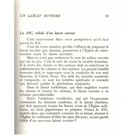 Laïcs en premières lignes, Joseph Cardijn, 1963 - apostolat des laics, laïcs et Eglise