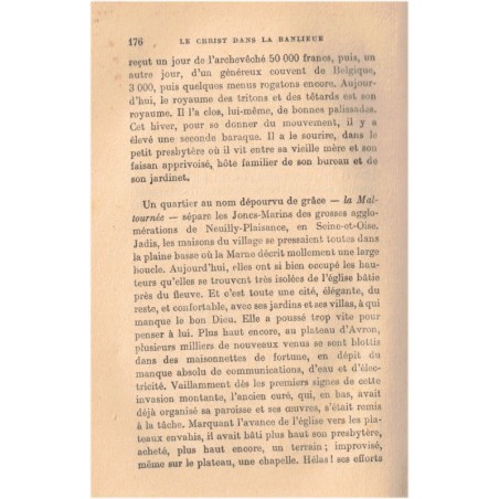 Le Christ dans la banlieue, Pierre Lhande, 1927 - "banlieue rouge" de Paris, christianisme social